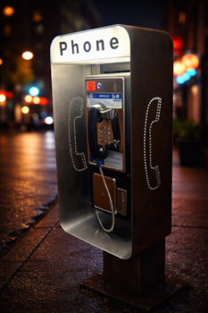 Personal Payphone Lighted Booth