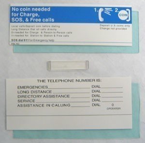 Payphone Instruction Cards